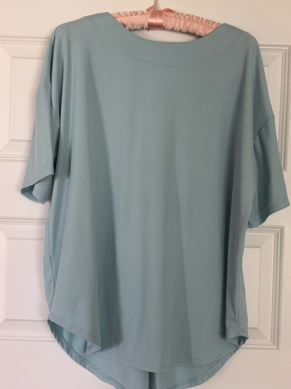 Xersion Oversized Short Sleeve Top in Light Blue